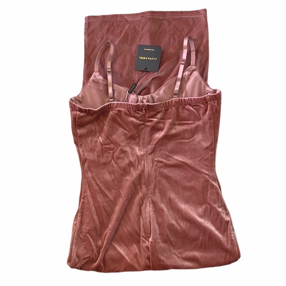 NWT JLUXLABEL Mauve Velvet Bustier Midi Dress - Picture 2 of 10